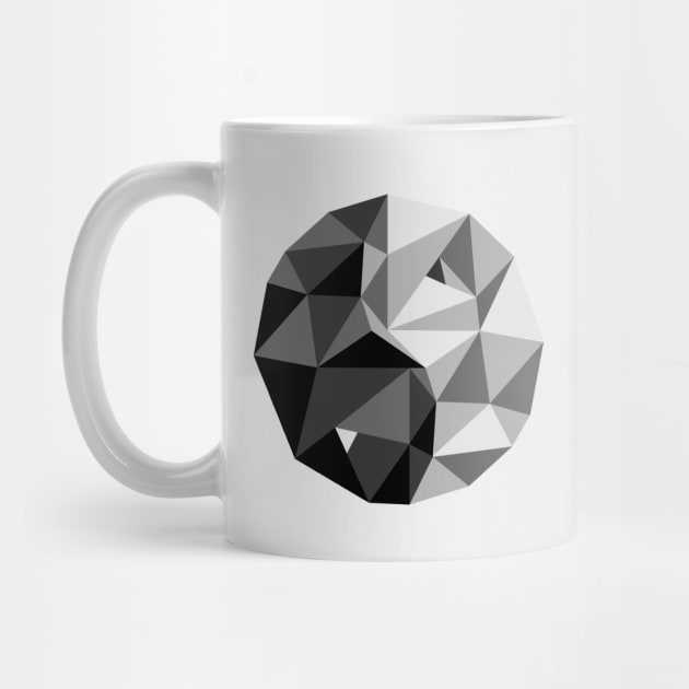 Eastern symbol of yin and yang harmony in polygonal style by VerPaxArt Amazing Prints